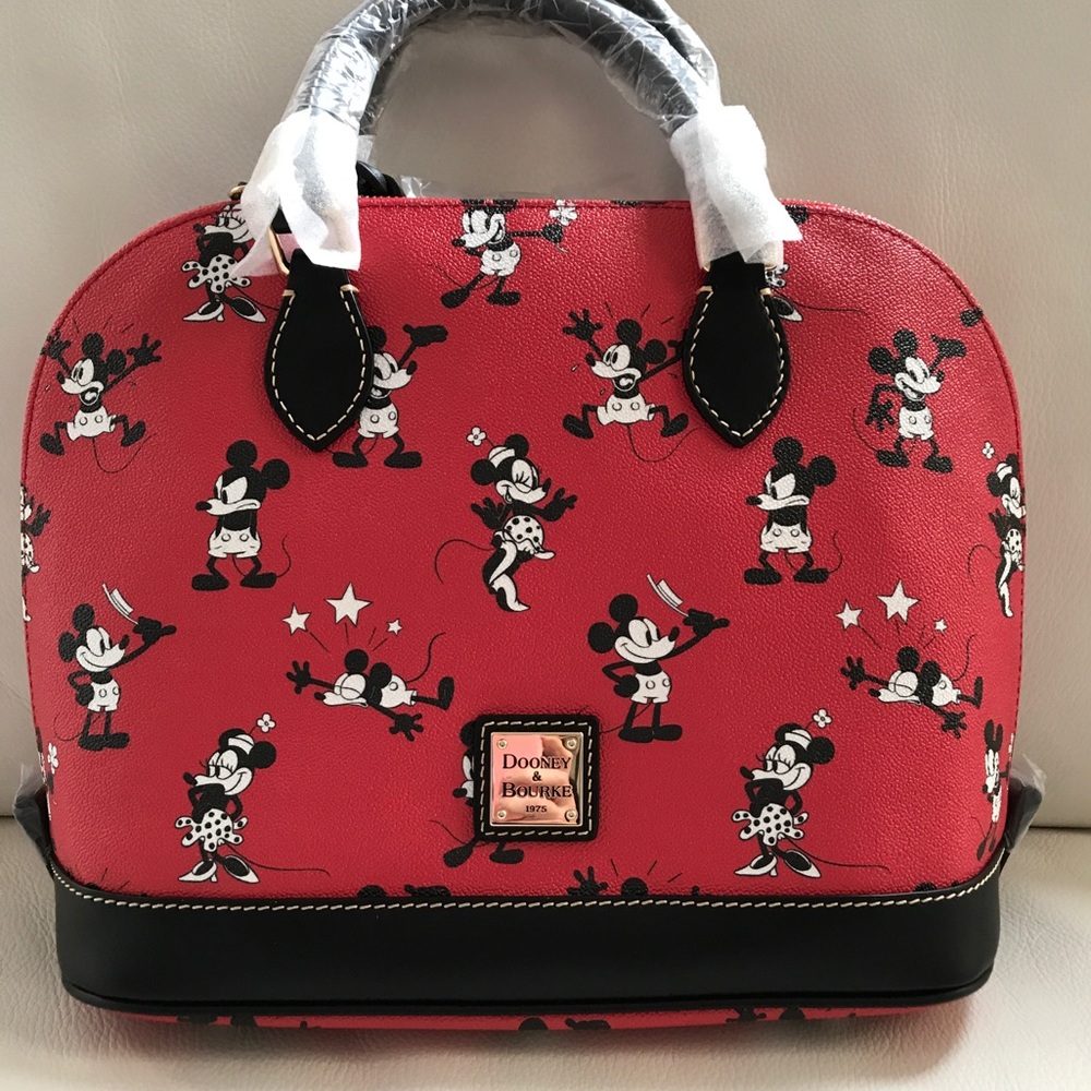 Disney Dooney Bourke Mickey Retro Red Satchel